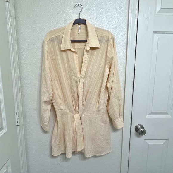 Free People Tara Twist Mini Dress Large Vanilla Cake - Picture 8 of 11